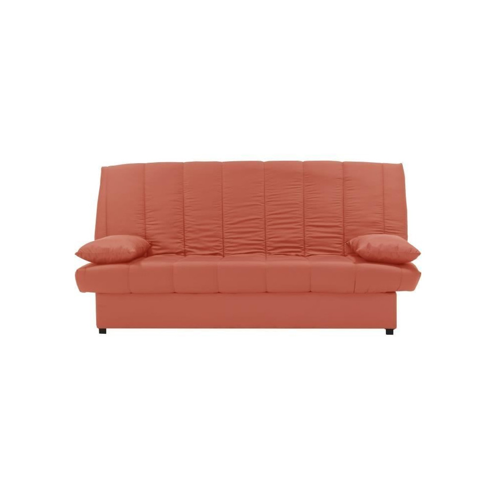 Banquette clic clac 3 places - Tissu 100% coton Terracotta - Style Con