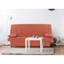 Banquette clic clac 3 places - Tissu 100% coton Terracotta - Style Con
