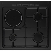 Cuisiniere mixte CONTINENTAL EDISON CECM60FCB - 3 feux gaz + 1 électr