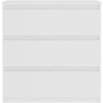 Commode CHELSEA 3 Tiroirs - Couleur blanc mat - L 77,2 x P 42 x H 79,9