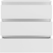 Commode CHELSEA 3 Tiroirs - Couleur blanc mat - L 77,2 x P 42 x H 79,9