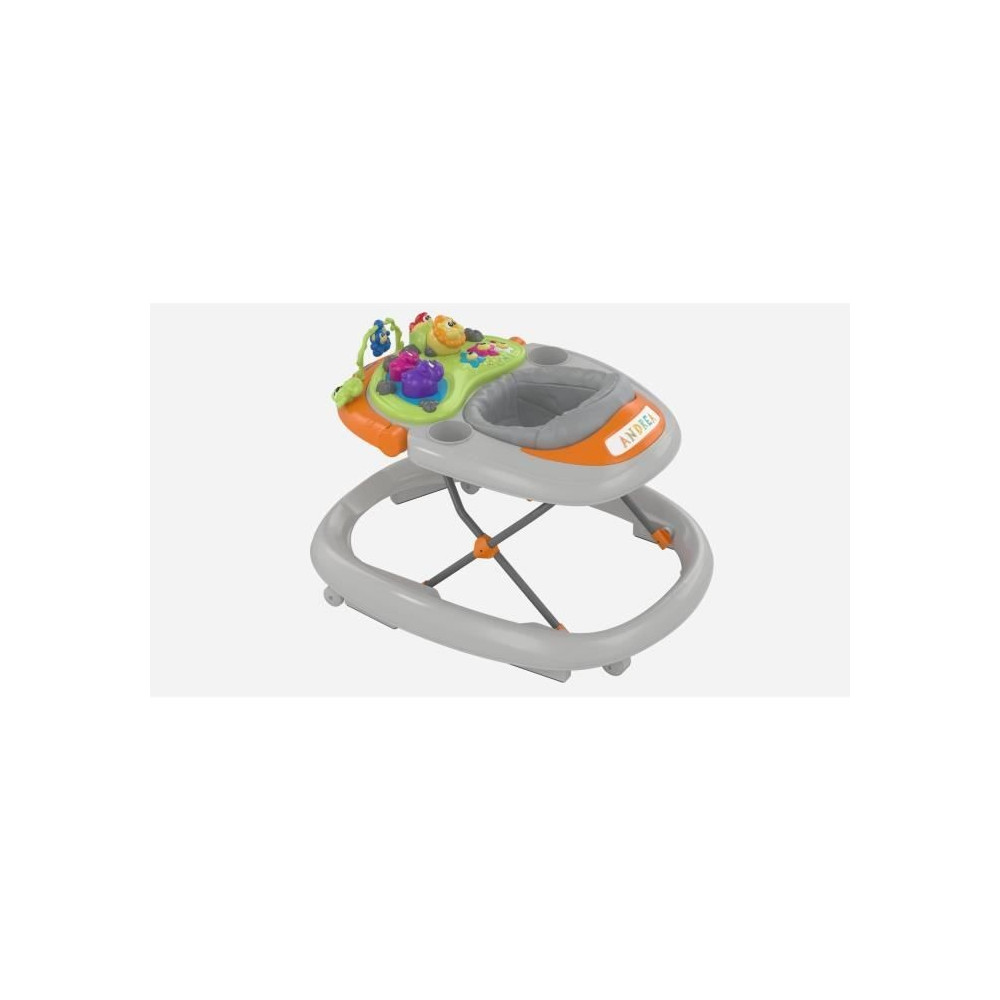 Trotteur Walky Talky Grey - Sons et Lumieres - 4 roues - 6 freins - CH