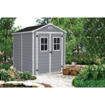 KETER - Abri de jardin 4,4 m² avec plancher en résine Premium 86 Gri