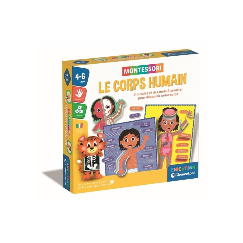 Montessori - Clementoni - Le Corps Humain - Jeu éducatif pour apprend