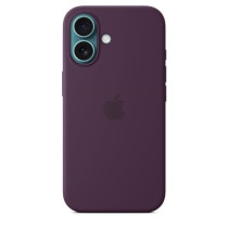 APPLE iPhone 16 - Coque en silicone avec MagSafe - Plum