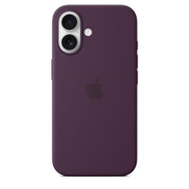 APPLE iPhone 16 - Coque en silicone avec MagSafe - Plum