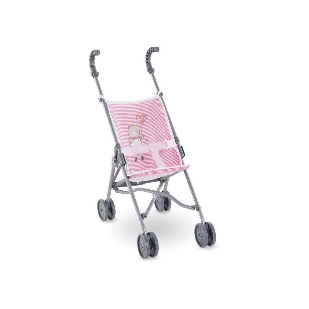 Accessoire poupon - COROLLE - Poussette canne rose pour poupon 30, 36