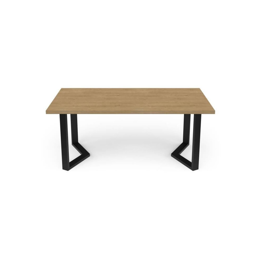 Table - CRAFT - Rectangulaire - Décor mélamine chene hamilton - Pied