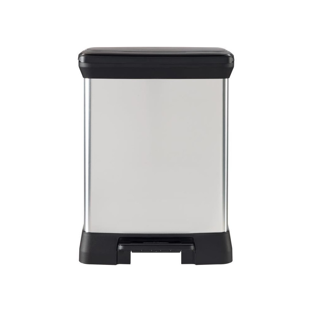 Poubelle Rectangle - DECO BIN - CURVER - 50L - Design élégant - 39 x