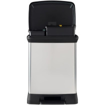 Curver Poubelle duo a pédale Deco 28 L Argenté 240638