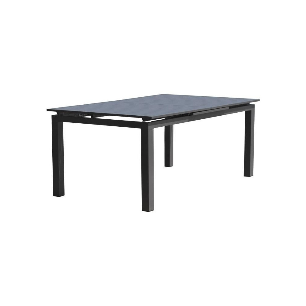 Table de jardin rectangulaire extensible - Gris anthracite - Aluminium