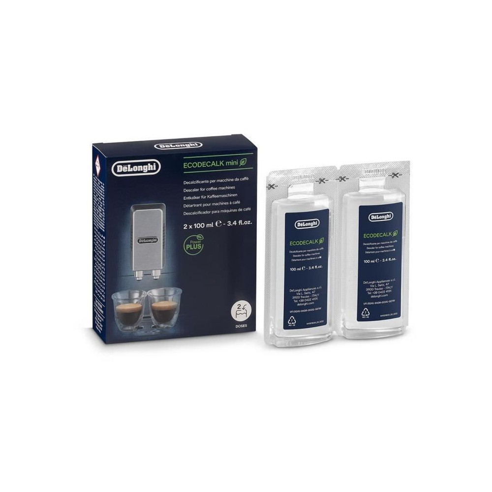 DELONGHI DLS C200 Détartrant EcoDecalk Mini 2x100ml pour toutes les m
