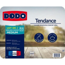 DODO Lot de 2 oreillers Tendance - 60 x 60 cm - Garnissage 100% Polyes