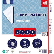 Protege matelas imperméable - 160x200 cm - Coton/Polyester - Anti pun