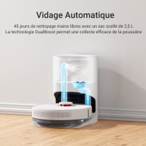 Dreame D10 Plus - Robot Aspirateur Laveur avec Vidange Automatique Pou