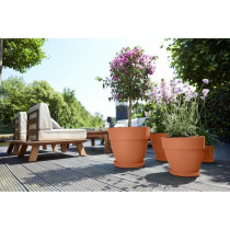 Elho Vibia Campana Bac a fleurs Rond 55 - Marron - Ø 55 x H 47 cm - e