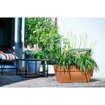 Elho Vibia Campana Bac a fleurs Terrasse 80 - Marron - L 77 x B 35 x H