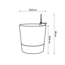 Pot de fleur Elho Plastique Rond Greensense Aqua Care Gris Charbon Ø