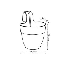 Pot de fleurs - ELHO - Vibia Campana Easy Hanger Small - Jaune - Rond