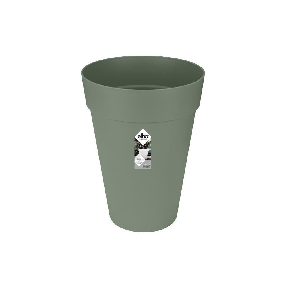 ELHO Loft Urban Pot de fleurs rond Haut 35 - Vert - Ø 34 x H 45 cm -