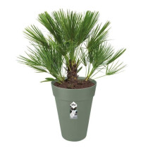 ELHO Loft Urban Pot de fleurs rond Haut 35 - Vert - Ø 34 x H 45 cm -