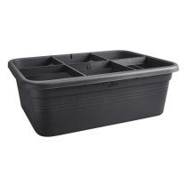 Elho Bac a fleurs Green Basics Jardin De Culture L - Noir - L 76 x B 5