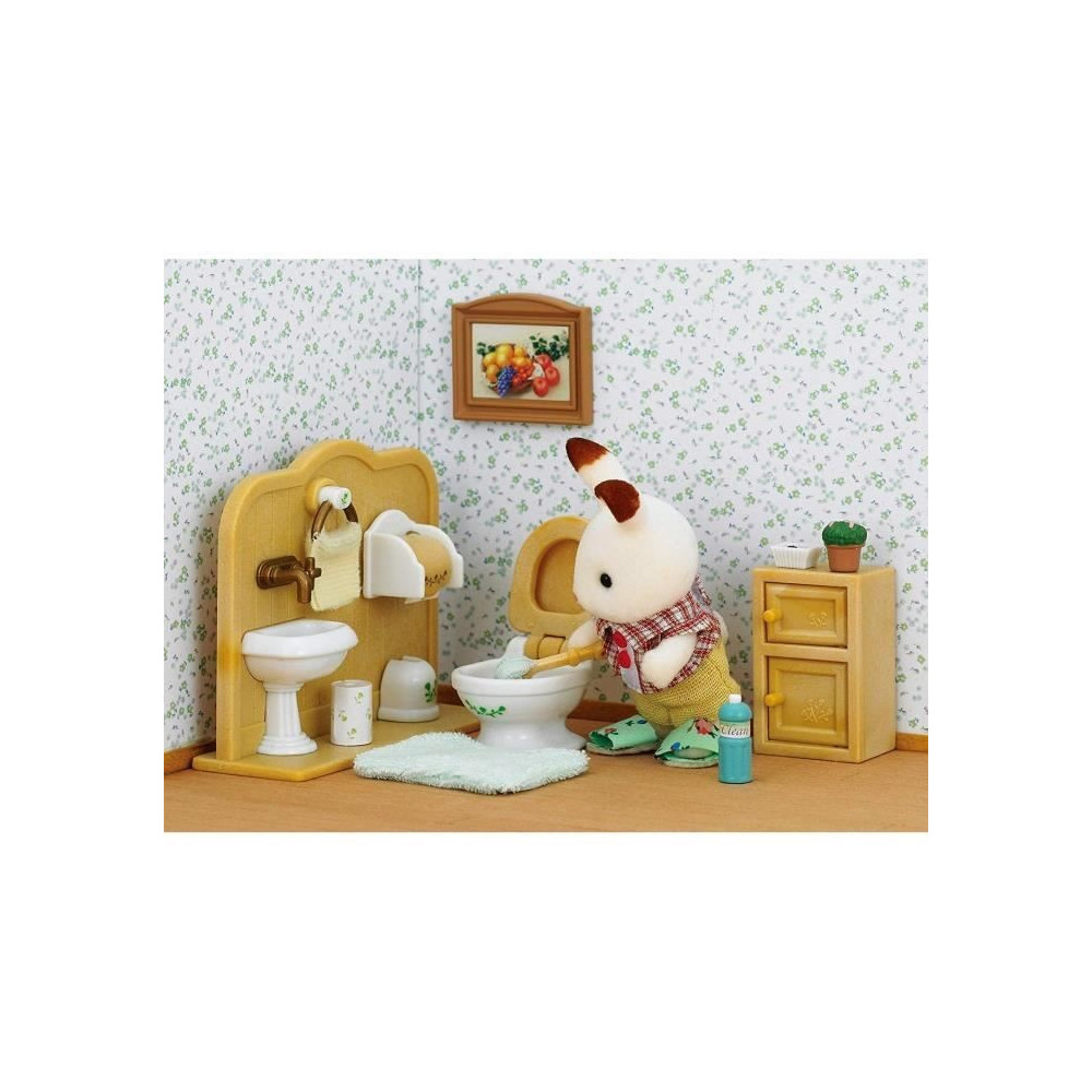 SYLVANIAN FAMILIES - 5015 - Frere Lapin Chocolat et Toilettes - Villag