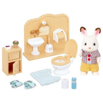 SYLVANIAN FAMILIES - 5015 - Frere Lapin Chocolat et Toilettes - Villag