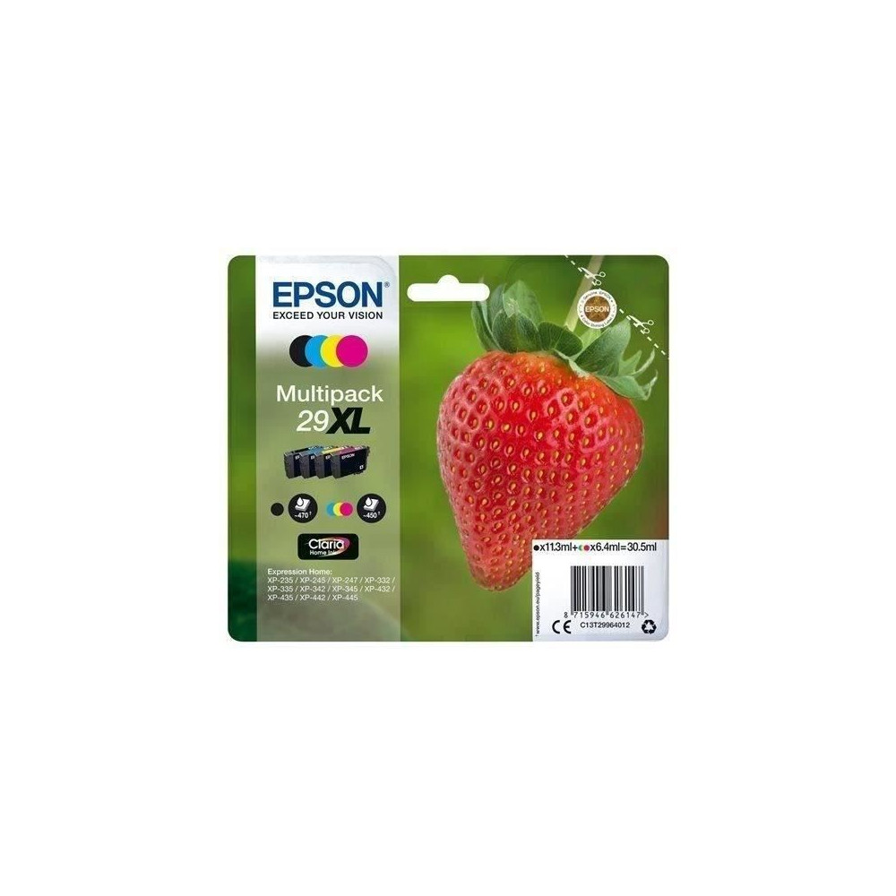 EPSON Multipack T2996 XL - Fraise - Noir, Cyan, Magenta, Jaune (C13T29