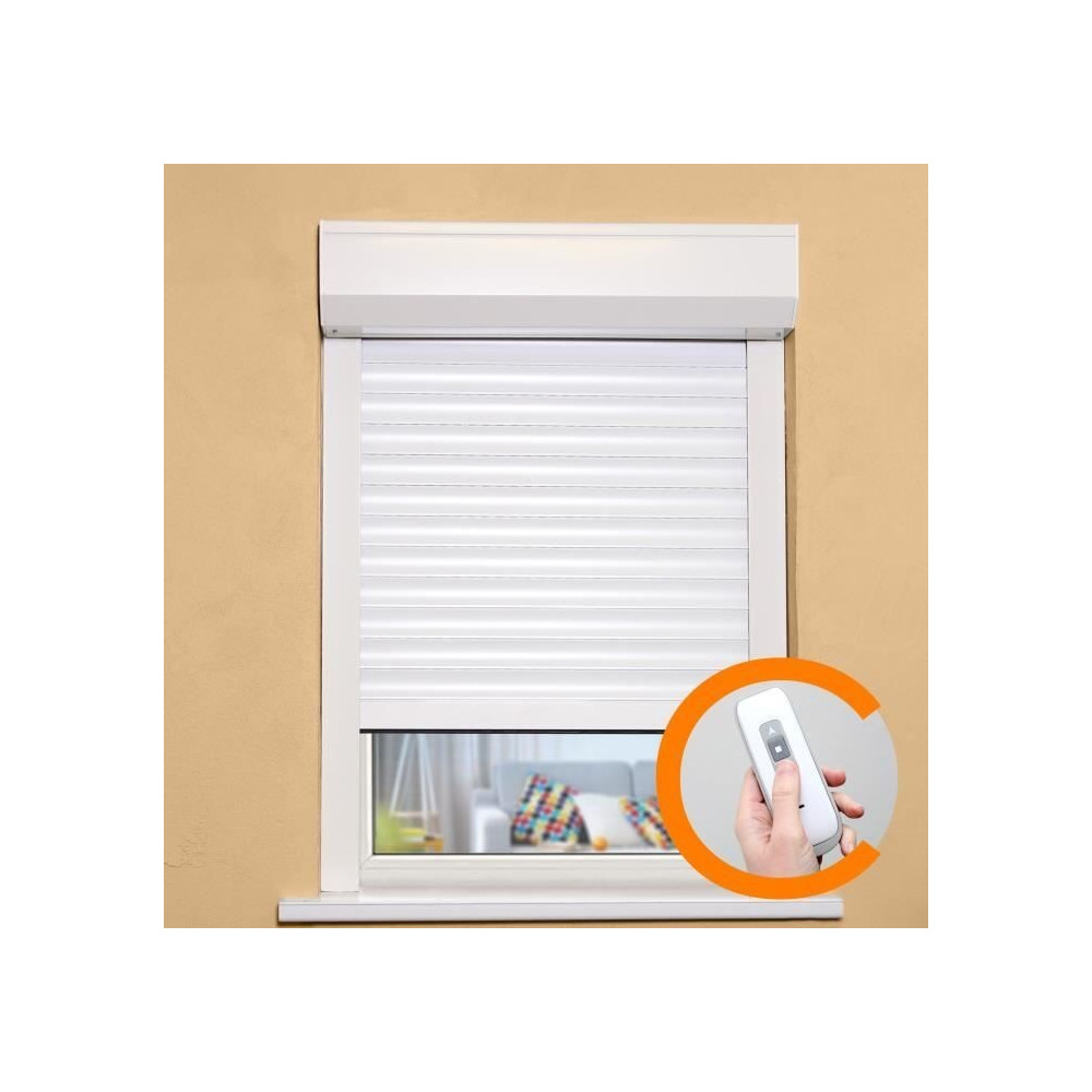 Volet roulant H140 x L120 cm en aluminium recoupable en largeur et hau