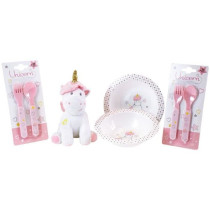 Lot Vaisselle Licorne pour Enfant - FUN HOUSE - 006319 - 2 Assiettes,