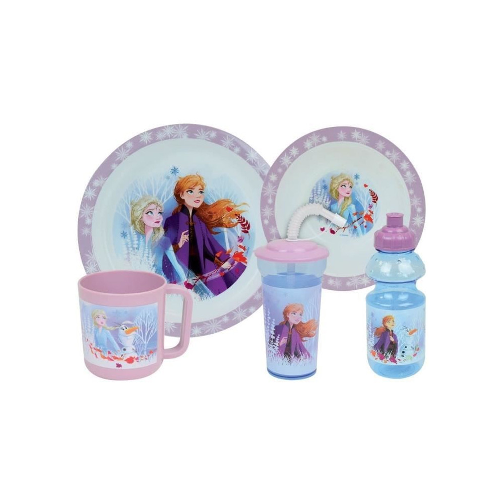 Lot Vaisselle Disney Reine des Neiges - FUN HOUSE - 006379 - Assiette