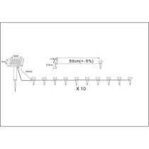 Guirlande solaire a planter 10 LED blanches - GALIX - 5m - 0,5W - 100
