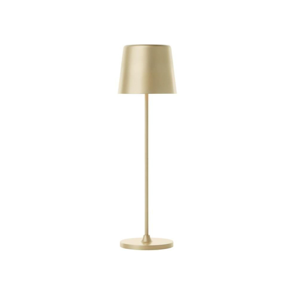 Lampe a poser d'extérieur - BRILLIANT - KAAMI - Rechargeable - Or mat