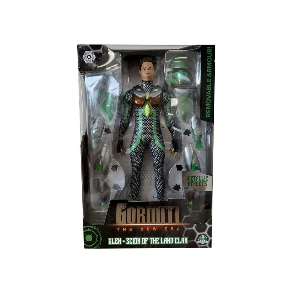 Figurine articulée - GORMITI - Scion avec armure Modele Terre - 27 cm