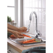 GROHE Robinet de cuisine évier Feel, douchette extractible, rotation