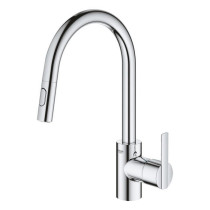 GROHE Robinet de cuisine évier Feel, douchette extractible, rotation