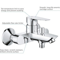 Mitigeur monocommande Bain / Douche - GROHE - Start Edge - Chromé - E