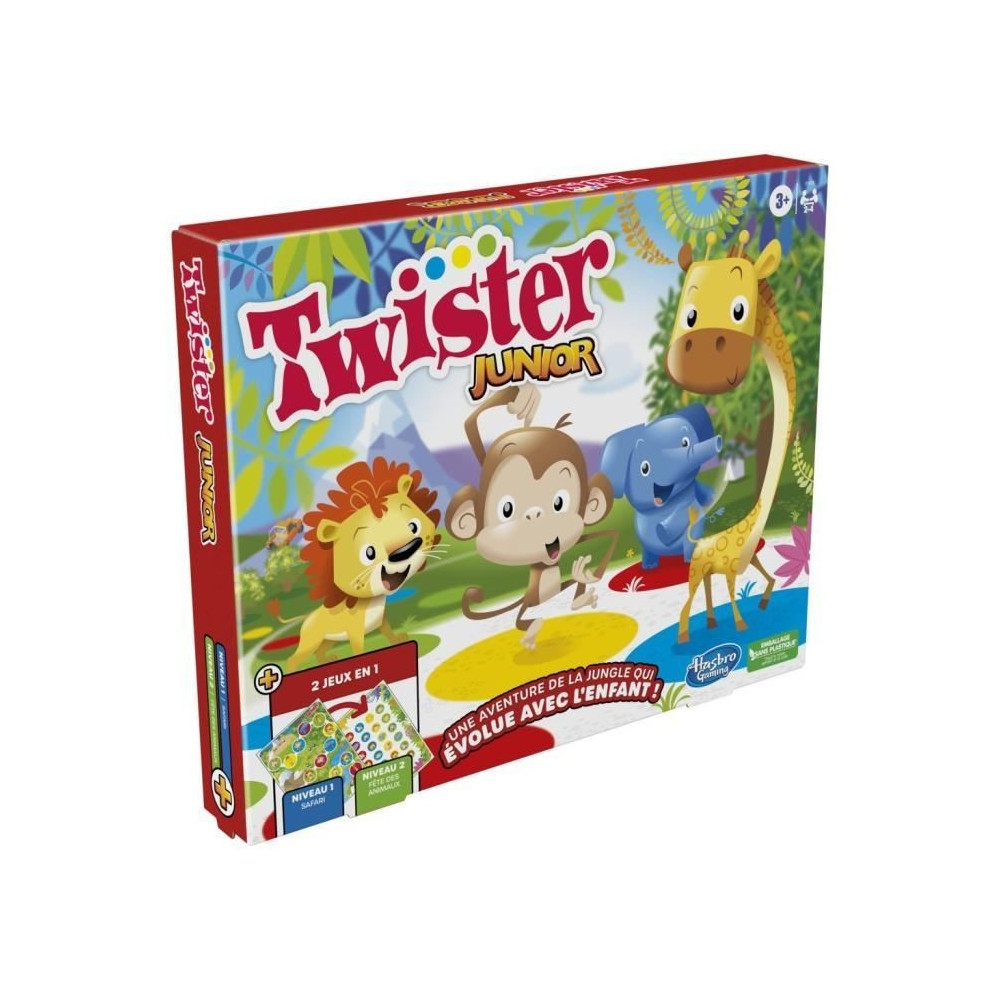 Twister Junior - tapis réversible 2-en-1 évolutif - Jeu de société
