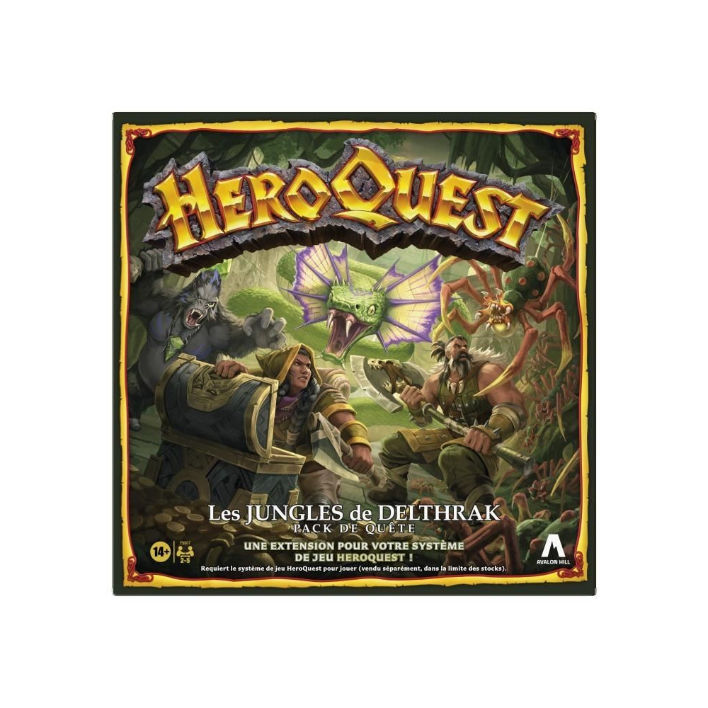 HeroQuest, pack de quete Les jungles de Delthrak, jeux de rôle pour 2