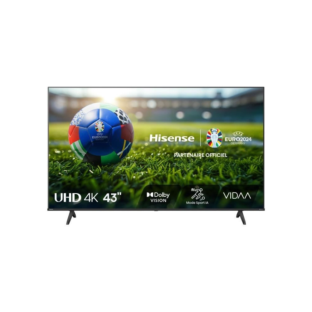 TV LED - HISENSE - 43A6N - 43'' (108 cm) - 4K UHD 3840x2160 - 60Hz - H