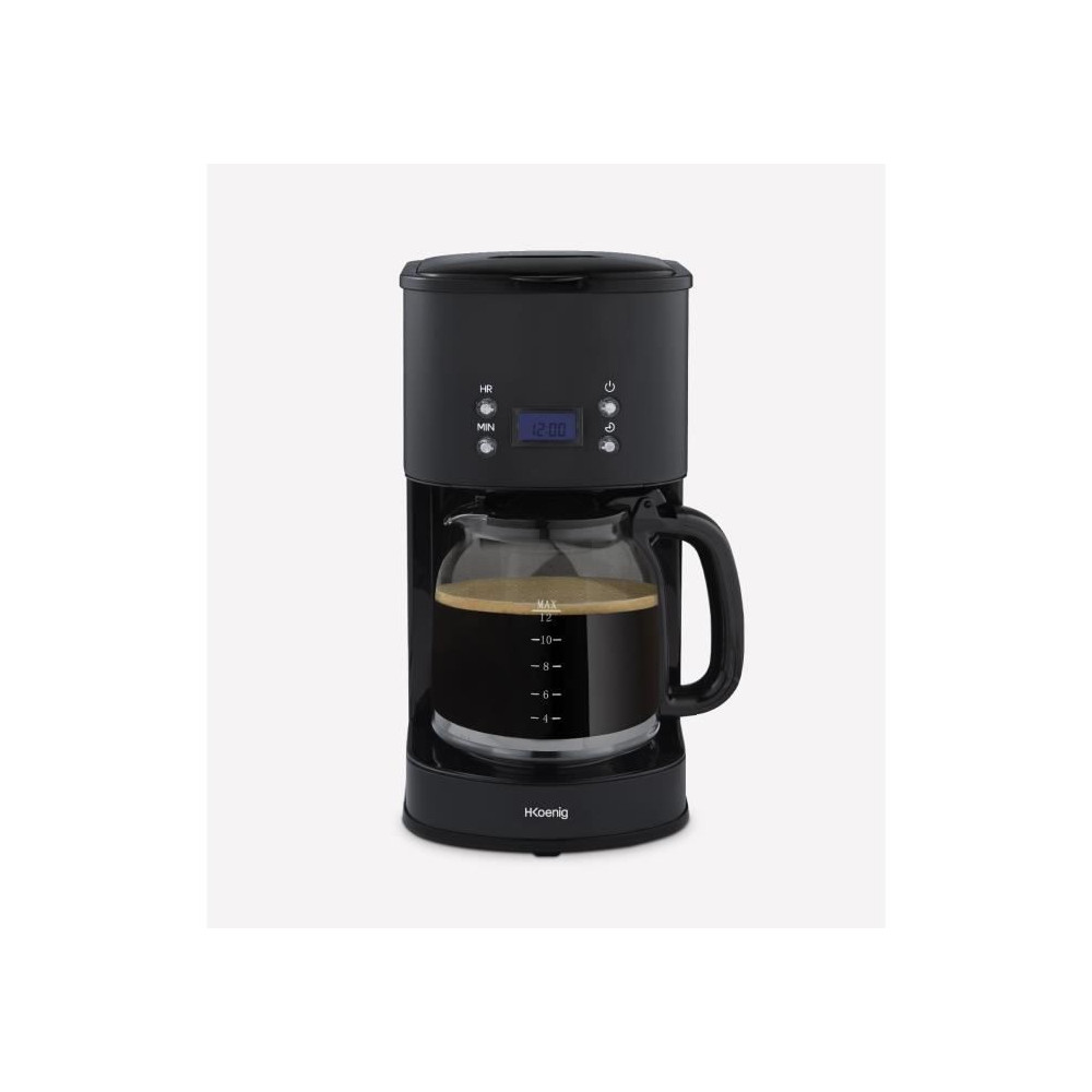 Cafetiere programmable - HKoeNIG - MG32 - 1,5 L (12 tasses) - 1000 W -