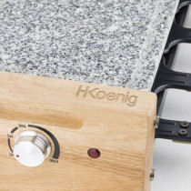 Raclette et pierre a cuire HKoeNIG - WOD8 - 8 personnes - 1200W - Desi