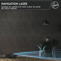Robot Aspirateur Laveur - HOOVER HG450HP HYDRO Pro - 4000 Pa - Autonom