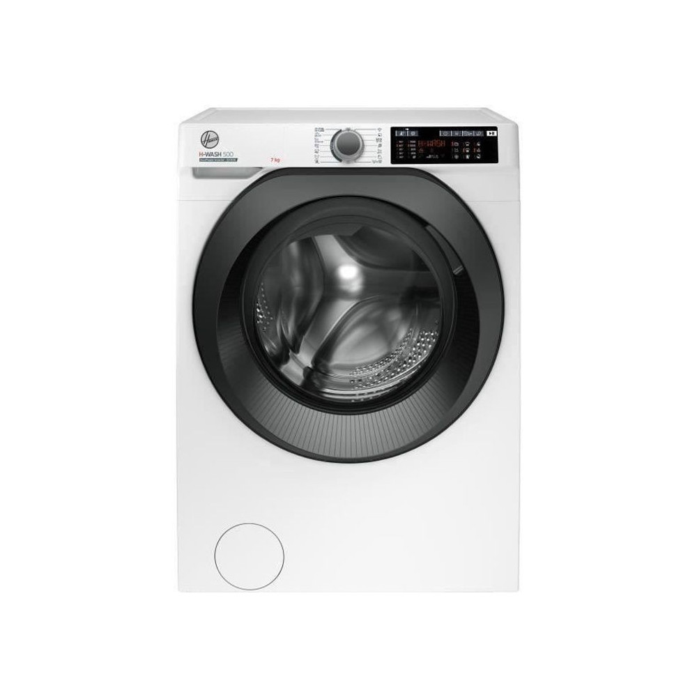 Lave-linge hublot HOOVER H-WASH 500 HW4 37XMBB/1-S - 7 kg - Induction