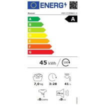 Lave-linge hublot HOOVER H-WASH 500 HW4 37XMBB/1-S - 7 kg - Induction
