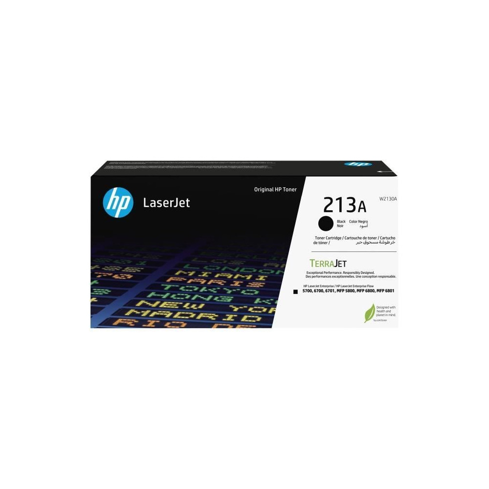 Cartouche de Toner HP 213A Noire Authentique (W2130A) pour HP LaserJet