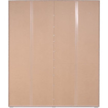 Armoire - Image 60C - Décor blanc - 4 portes, 2 tiroirs - 160 x 55 x
