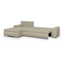 Canapé d'angle convertible réversible + coffre de rangement - Tissu