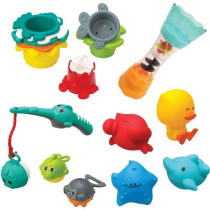 Coffret de bain INFANTINO - 17 pcs - Gobelets, aspergeurs, peche a la